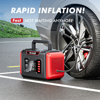 Démarreur Booster de Batterie Portable et Gonfleur de Pneus 12000mAh avec Compresseur d'Air pour Voiture