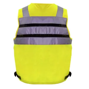 ZUJA Zipper Multi Taschen Reflektierende Band Atmungs Design Sicherheit Weste