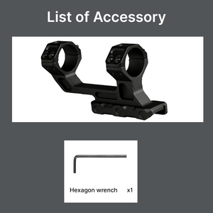 Support de lunette BANGBANG, support de lunette cantilever pour tube de 30 mm, 20 mm, hauteur centrale de 1,93 po (noir) - Product Image 5