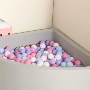 Piscine à balles pour enfants en mousse à mémoire de forme en latex premium gris clair, personnalisable, cadeau idéal, jouet - Product Image 2