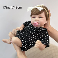 Boneka Bayi Reborn 3D Elijah 18 Inci, Dilukis Tangan, Mirip Asli, Mainan Lembut, Boneka Fashion untuk Hadiah Ulang Tahun Anak