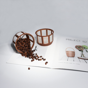 Panier filtrant à café universel, <span class=keywords><strong>filtre</strong></span> de remplacement en nylon, filtres réutilisables pour cafetières et machines à café - Product Image 5