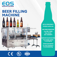 Machine de remplissage de bouteilles de bière en verre entièrement automatique haute précision, monobloc, rinçage, remplissage et bouchage pour ligne de production de brasserie