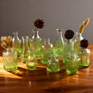 Vintage Mini <strong>Vases</strong> for Centerpieces Small <strong>Vases</strong> for <strong>Flowers</strong> Glass Bud <strong>Vase</strong> in Bulk for Office and Home Table <strong>Flower</strong> Decor - Product Image 1