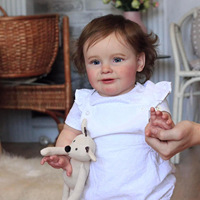Poupée bébé reborn de 24 pouces, fille en bas âge, Zoe, peau 3D, haute qualité, déjà peinte à la main, poupée artisanale, cadeau de Noël, jouet M036