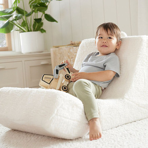 Children's Folding <b>Sofa</b> Lambswool Plush Nap Chair Reading Corner Compressible Packaging 0 To 24 Months Fabric High Elasticity - Product Image 1