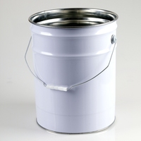 Batteries Conteneur vide en fer-blanc 18L 0.38mm Seau à peinture en métal avec couvercle et poignée à vendre