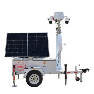 Remorque <span class=keywords><strong>solaire</strong></span> mobile avec panneaux solaires pliables et mât manuel de 6 m pour chantier de construction - Product Image 6