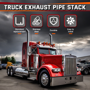 Nhà máy OEM bờ biển phía Tây 8 "Chrome thép không gỉ bán xe tải xả Stack Ống - Product Image 6