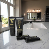 Tube noir souple personnalisé ABL pour lotion crème solaire et nettoyant pour le visage emballage cosmétique et impression produit plastique à presser