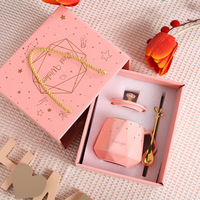 Coffret Cadeau Mariage HBC Souvenir Demoiselle d'honneur Couple Saint-Valentin – Tasses en Marbre de Luxe pour Anniversaire – Coffret Cadeau Tasses en Céramique