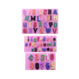 Juego de Moldes de Silicona para Manualidades con Letras del Alfabeto Inglés Mayúsculas y Minúsculas en Fuente Gótica y Números Arábigos - Product Image 6