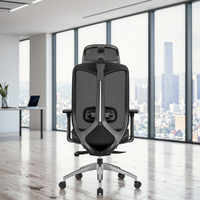 Chaise de jeu moderne à prix réduit 2024, mobilier de bureau, cadre de dossier réglable, ergonomique, entièrement en maille, base en alliage d'aluminium pivotante
