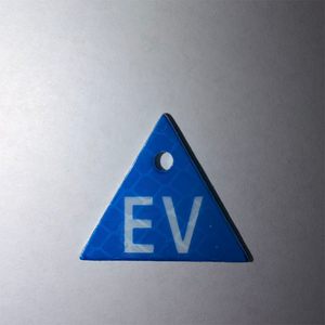 Placa de Aluminio Premium con Advertencia para Vehículos Eléctricos, Película Reflectante 3M EGP de Cuarta Intensidad, Señales de Tráfico Personalizables con <span class=keywords><strong>Número</strong></span> de Vehículo - Product Image 2