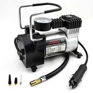 12V エアコンプレッサー タイヤインフレータ修理キット＆キャリーツールボックス付き 車のタイヤ、バイクのタイヤ空気入れ用 - Product Image 3