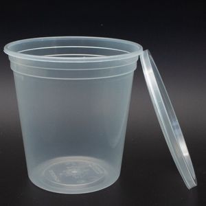 Contenants alimentaires jetables en PP avec couvercles sécurisés, gobelets alimentaires en plastique transparent pour la vente à emporter, les traiteurs et la préparation des repas - Product Image 4