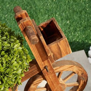 Panier en <span class=keywords><strong>bois</strong></span> rétro naturel Pot de fleurs créatif Pot de plantes support décoration de <span class=keywords><strong>jardin</strong></span> brouette planteur <span class=keywords><strong>jardin</strong></span> <span class=keywords><strong>bois</strong></span> - Product Image 5