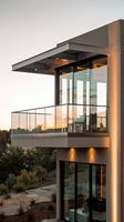 Rampe en verre en U moderne Prima et balustrade sans cadre en acier inoxydable pour balcon et escaliers