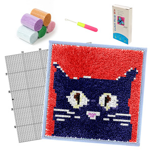 Chốt móc Thảm Bộ dụng cụ tự làm Crochet sợi thảm Hooking Craft Kit với màu sắc in sẵn mẫu thiết kế chốt móc sơn Kit - Product Image 1