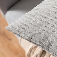Housse de coussin en polyester rayée simple et douce de style nordique personnalisée avec fermeture éclair invisible