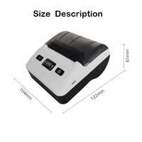 Mini Impresora Térmica Portátil Bluetooth de 80 mm, Impresora Térmica Móvil para Recibos, Impresora POS