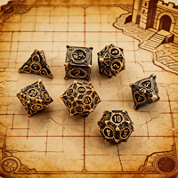 Jeu de dés polyédriques en métal pour RPG, cartes à jouer, Dungeons and Dragons