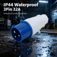 Vente en gros de prises électriques industrielles étanches IP44 32A 3 pôles 220-250V, multiprises universelles pour usage industriel