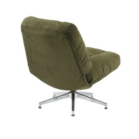 Usine en gros nordique moderne vert doux rembourré pliable salon chaise cinq étoiles pied Rotation Accent chaise