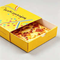 Kotak Kemasan Makanan Cepat Saji Pizza Sushi Dessert Biodegradable Murah Custom, Model Laci Geser untuk Dibawa Pulang