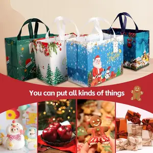 Wieder verwendbare nicht gewebte Geschenkt üten Weihnachts lagerung Verpackung Einkaufen Süßigkeiten Geschenk Goodie Einkaufstasche Bulk für Weihnachts geschenk Großhandel