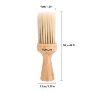 Brosse à poils doux pour le cou de barbier, avec logo personnalisé, manche en bois, pour salon - Product Image 2