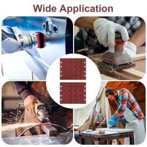 8 lỗ móc & vòng lặp giấy nhám chà nhám tấm 8 lỗ công cụ mài mòn cho gỗ thủ công kim loại & thạch cao bề mặt OEM hỗ trợ - Product Image 6