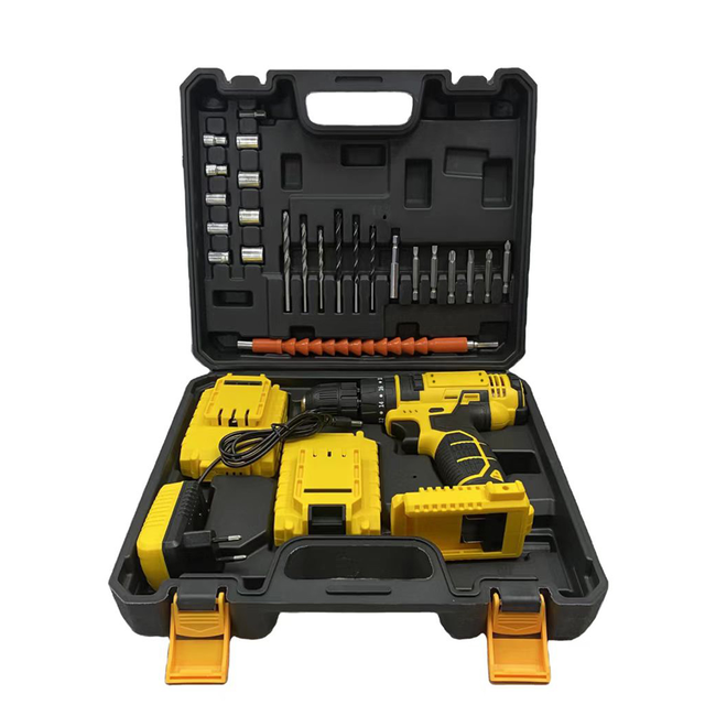 21V Wireless Portable Li-ion Drill Power Tools Keyless Chuck Screwdriver Machine with Variable Speed Combo Set Cordless Drill