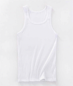 เสื้อกล้ามลำลองผู้ชายสีน้ำเงินกรมท่า คอกลม ผ้าถักเนื้อเรียบ - Product Image 3