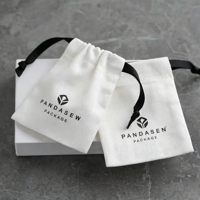 Sac à poussière personnalisé en toile de coton avec cordon de serrage, impression de logo pour chaussures, bijoux, bibelots, cosmétiques, rangement de cadeaux