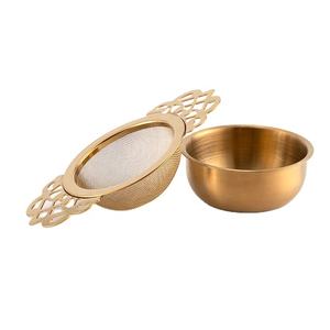 Filtro de té de malla fina de acero inoxidable 304 con forma de encaje creativo Filtro de té simple tetera separada - Product Image 6