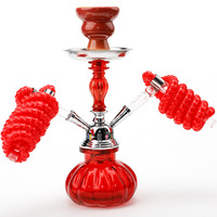 Chicha portable à double tuyau, couleurs mélangées, bol de luxe, chicha en métal avec finition laquée pour la maison, le KTV, le bar