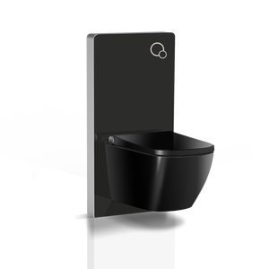 Oceanwell черный красочный Интеллектуальный туалет для гостиничной ванной комнаты Керамический Настенный цельный умный туалет - Product Image 1