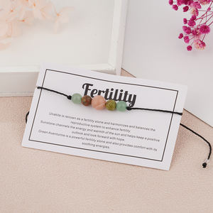 Nouveau tricot à la main à la mode perles <span class=keywords><strong>de</strong></span> <span class=keywords><strong>yoga</strong></span> naturelles Bracelets en pierre carte <span class=keywords><strong>de</strong></span> voyage bracelets pour hommes S584 - Product Image 6