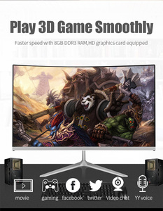 OEM Desktop bisnis semua dalam satu 23.8 inci PC <span class=keywords><strong>Core</strong></span> I7 10850H DDR4 6 <span class=keywords><strong>Core</strong></span> komputer Monoblock dengan layar LCD - Product Image 3