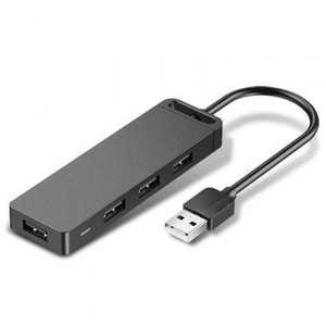 Hub USB 2.0 de 4 puertos, longitud de 1m, ideal para ampliar conexiones y cargar dispositivos simultáneamente. - Product Image 1