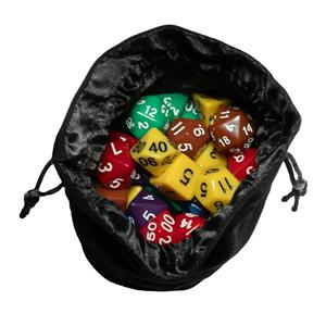 Pochette à <span class=keywords><strong>dés</strong></span> double couche en satin et velours noir, couleurs assorties - Product Image 5