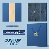 Carnet de notes en cuir PU A5 personnalisé, stylo, agenda, ensemble cadeau d'entreprise promotionnel