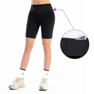 Mezza calzamaglia con Logo personalizzato da donna con tasche a compressione pantaloncini da corsa maratona per Leggings da palestra Fitness per allenamento estivo - Product Image 3