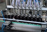 Système d'emballage quantitatif ESKO à 8 buses pour mayonnaise, ketchup, confiture, pâte, pommade, avec convoyeur PLC et capsuleuse