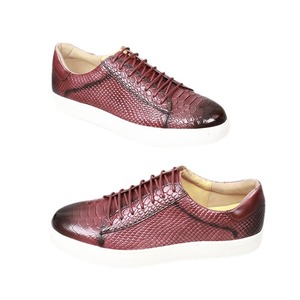 Men's Leather <b>Lace</b>-up Boat Shoes Round Toe Animal Print <b>White</b> Sole Comfortable All Seasons Casual Shoes - Product Image 5