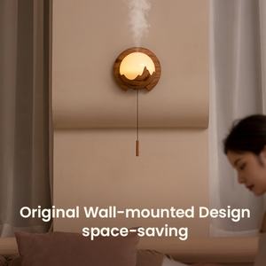Diffuseur d'arômes pour usage domestique, humidificateur à huiles essentielles, lumières LED décoratives, humidificateur mural avec télécommande - Product Image 2