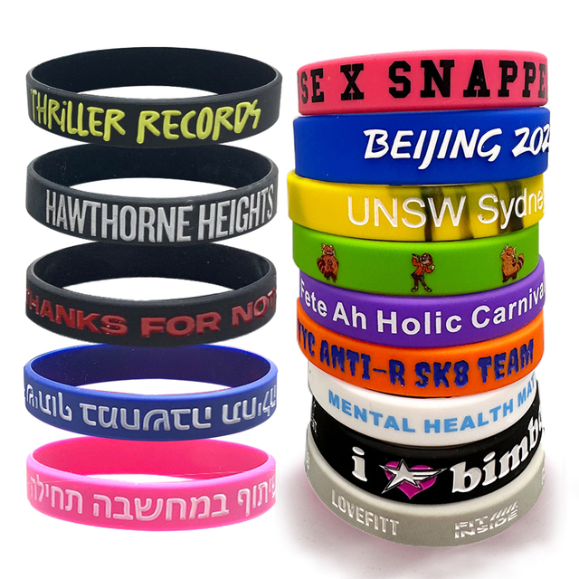 Custom Logo Promotional Fashion Mens Sport Jewelry Wristband Gifts Personalized Silicone Bracelet