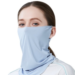 Masque de protection solaire UPF50 pour femmes, activités de plein air, couvre-visage et <span class=keywords><strong>cou</strong></span> en soie glacée, bandana avec refroidissement instantané, extensible dans 4 directions - Product Image 5
