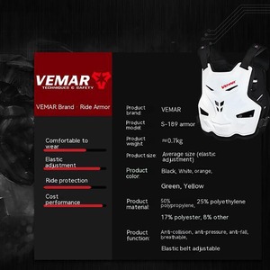 Protector de Cuerpo Universal para Motocicleta, Protector de Pecho y Espalda, Equipo de Seguridad para Motocross y Carreras Todoterreno - Product Image 4